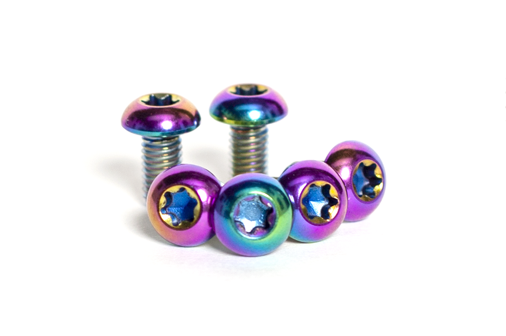 Risk Titanium Disc Brake Rotor Bolts For Mountain Bike - Gold, 12pcs (5x10mm)